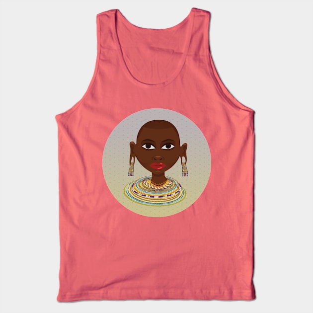 African Princess Tank Top by AlinaPlesia